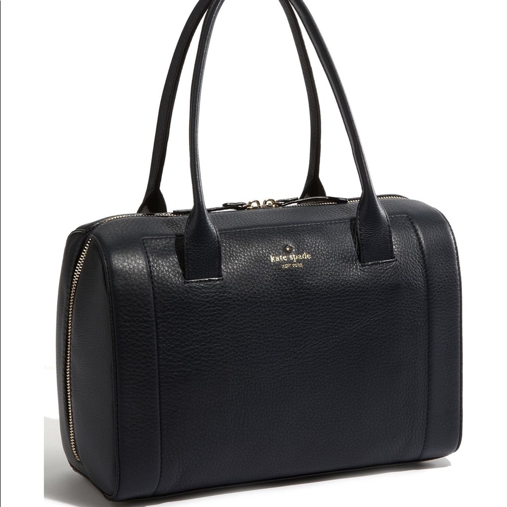 Kate Spade ♠️ Black Mansfield Liv Satchel EUC!